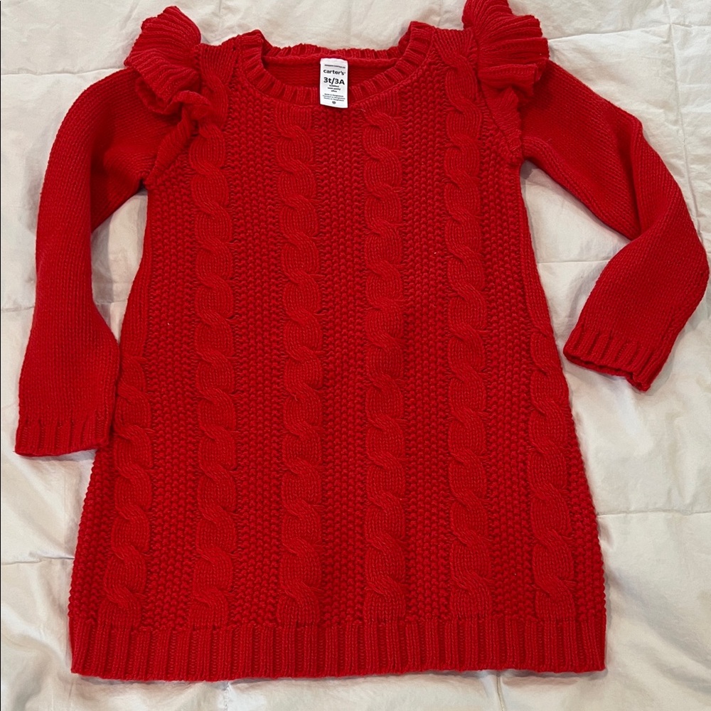 OshKosh B'gosh Red Cable Knit Dress
